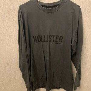 Hollister Charcoal Long Sleeve Tee
